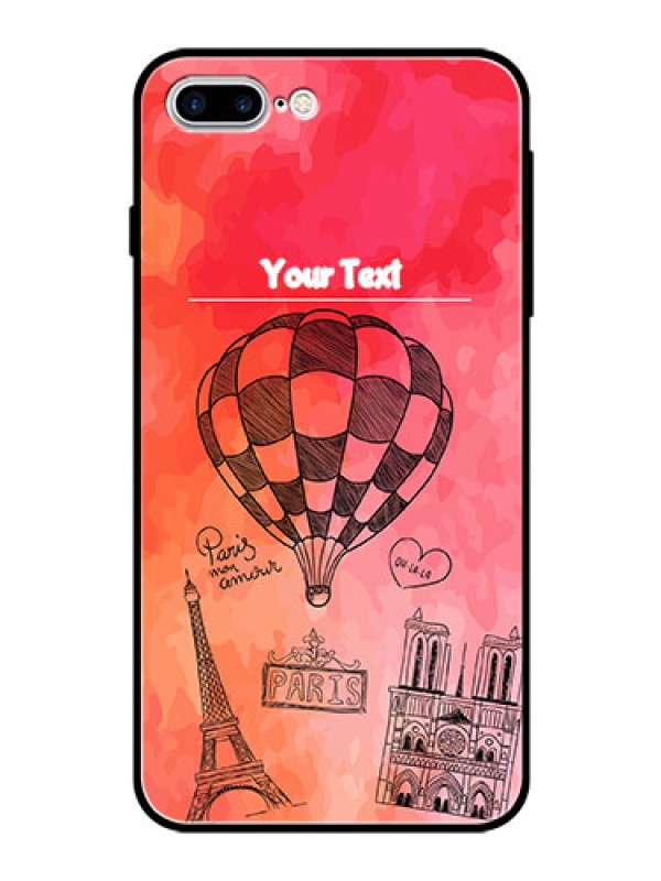 Custom Apple iPhone 7 Plus Custom Glass Phone Case  - Paris Theme Design