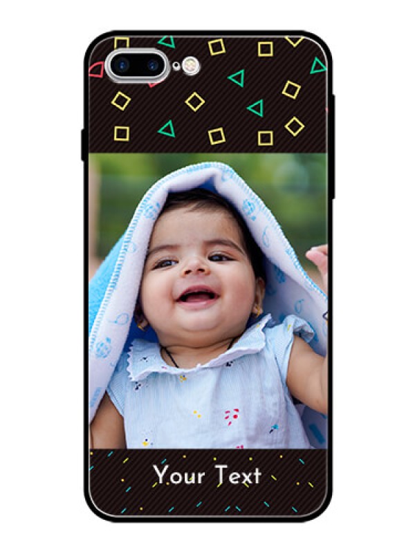 Custom Apple iPhone 7 Plus Custom Glass Phone Case  - with confetti birthday design