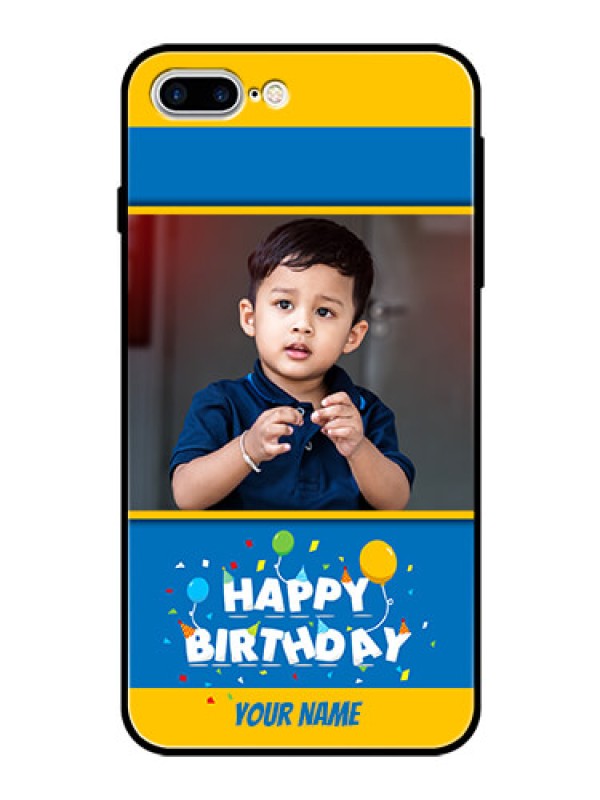 Custom Apple iPhone 7 Plus Custom Glass Mobile Case  - Birthday Wishes Design