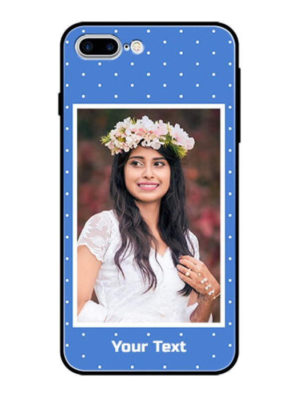 Custom Apple iPhone 7 Plus Photo Printing on Glass Case  - Polka dots design