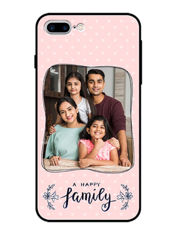 Custom Apple iPhone 7 Plus Custom Glass Phone Case  - Family with Dots Design