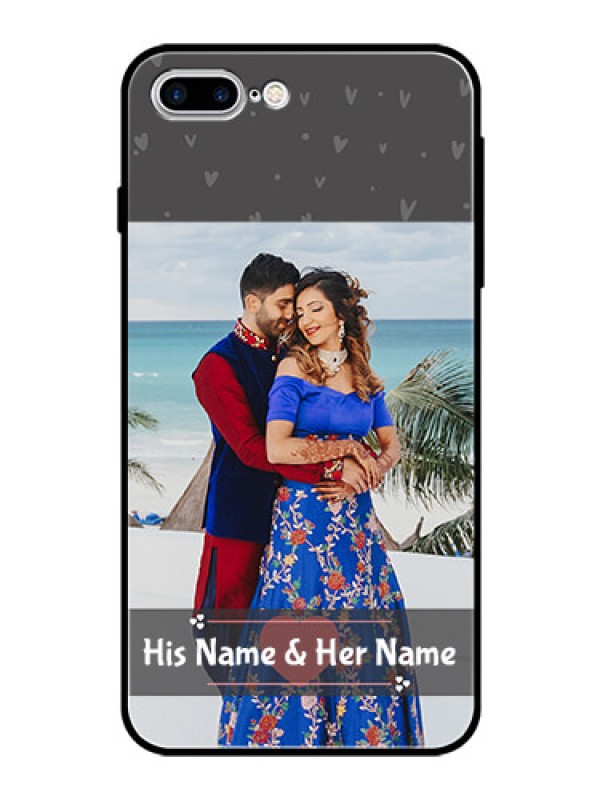 Custom Apple iPhone 7 Plus Custom Glass Mobile Case  - Buy Love Design with Photo Online