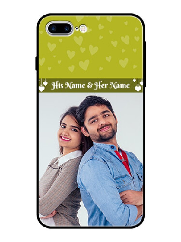 Custom Apple iPhone 7 Plus Custom Glass Phone Case  - You & Me Heart Design