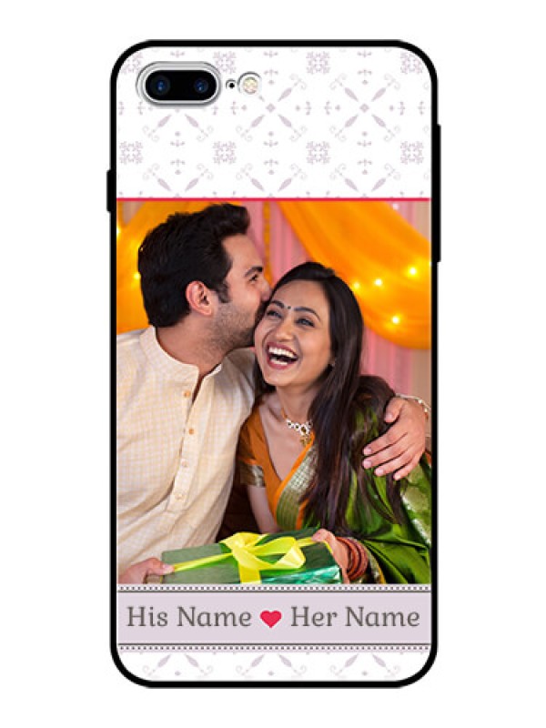 Custom Apple iPhone 7 Plus Custom Glass Mobile Case  - with Photo and Ethnic Design