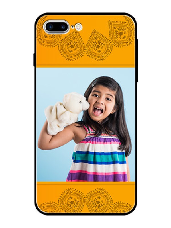 Custom Apple iPhone 7 Plus Personalized Glass Phone Case  - Photo Wedding Design 