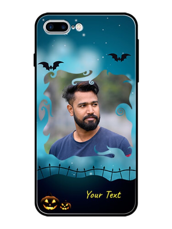 Custom Apple iPhone 7 Plus Custom Glass Phone Case  - Halloween frame design