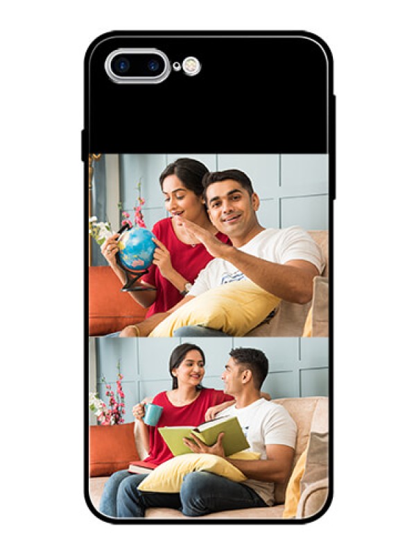 Custom Iphone 7 Plus 2 Images on Glass Phone Cover