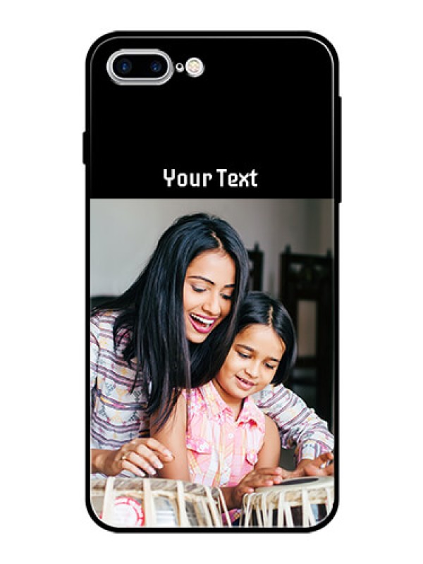 Custom Iphone 7 Plus Photo with Name on Glass Phone Case