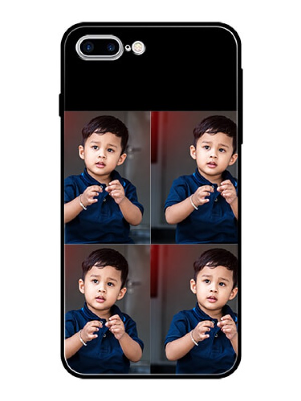 Custom Iphone 7 Plus 4 Image Holder on Glass Mobile Cover