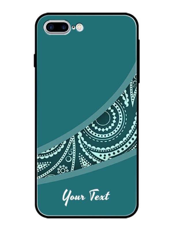 Custom iPhone 7 Plus Photo Printing on Glass Case - semi visible floral Design