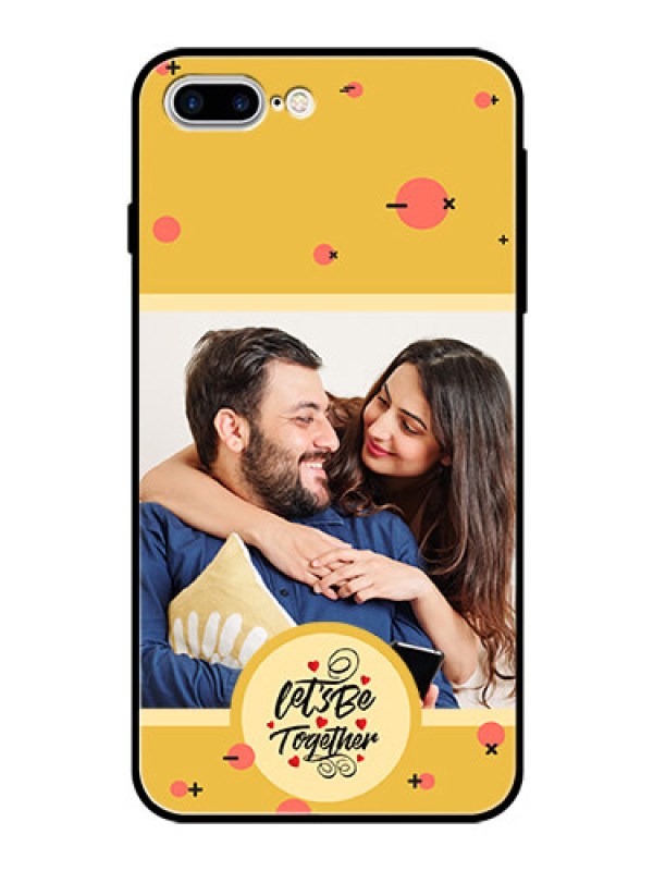 Custom iPhone 7 Plus Photo Printing on Glass Case - Lets be Together Design