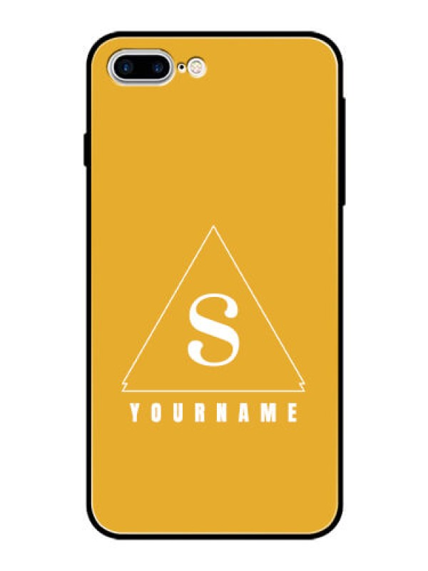 Custom iPhone 7 Plus Personalized Glass Phone Case - simple triangle Design