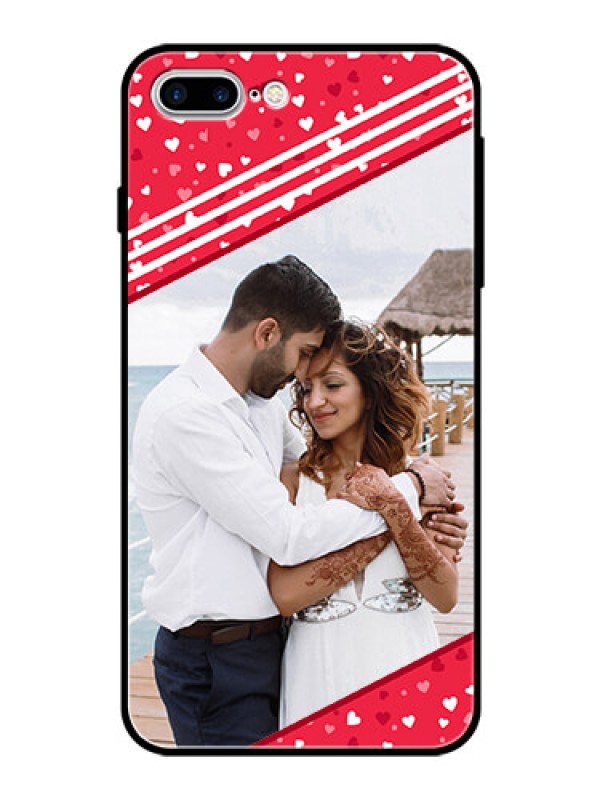 Custom Apple iPhone 8 Plus Custom Glass Mobile Case  - Valentines Gift Design