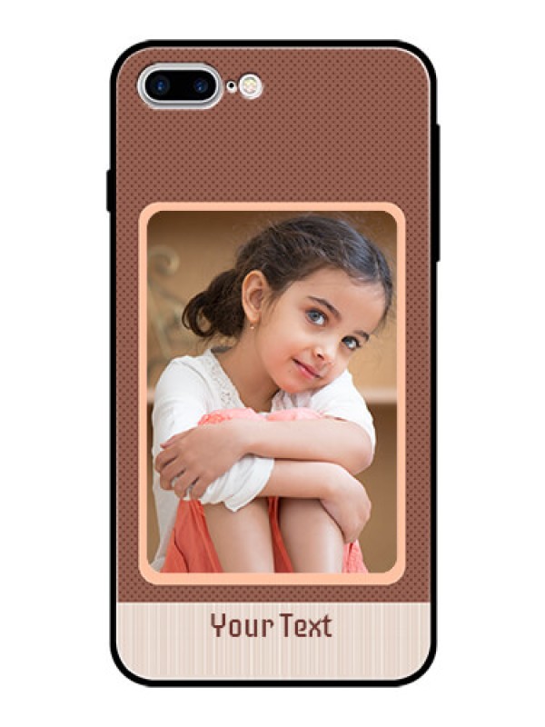Custom Apple iPhone 8 Plus Custom Glass Phone Case  - Simple Pic Upload Design