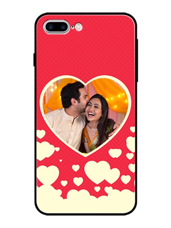Custom Apple iPhone 8 Plus Custom Glass Mobile Case  - Love Symbols Phone Cover Design