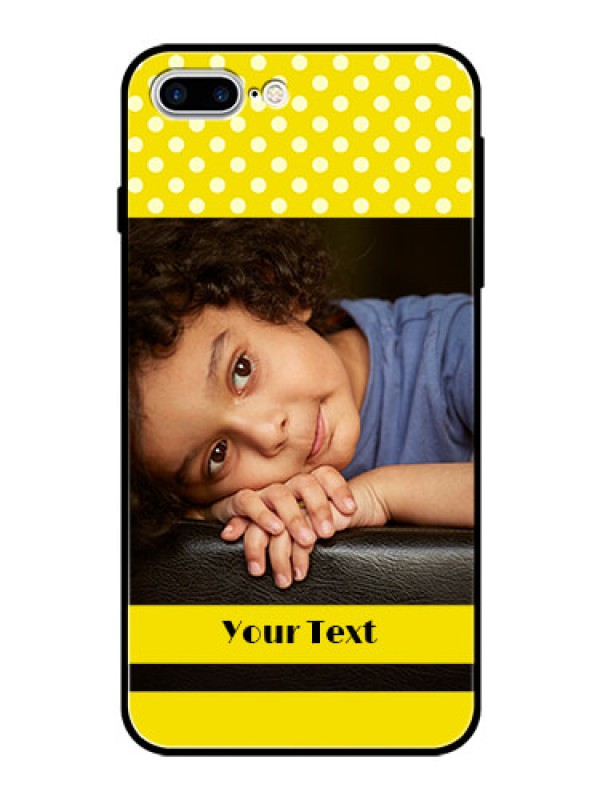 Custom Apple iPhone 8 Plus Custom Glass Phone Case  - Bright Yellow Case Design