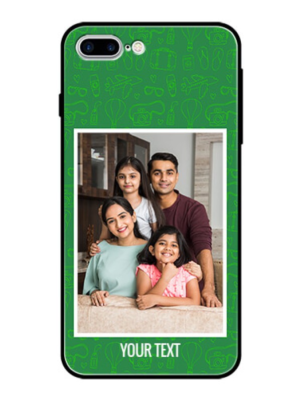Custom Apple iPhone 8 Plus Personalized Glass Phone Case  - Picture Upload Design