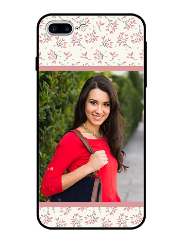 Custom Apple iPhone 8 Plus Custom Glass Phone Case  - Premium Floral Design