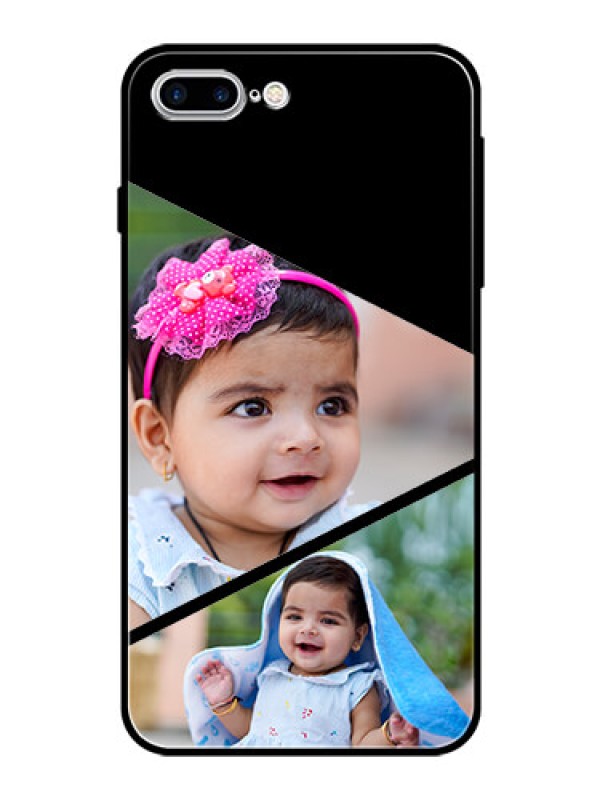 Custom Apple iPhone 8 Plus Custom Glass Phone Case  - Semi Cut Design