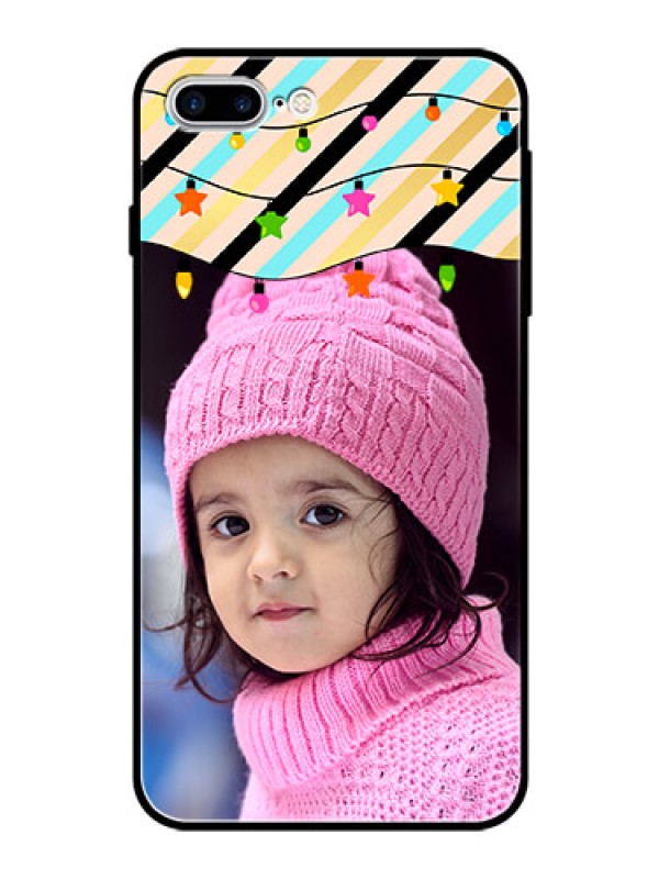 Custom Apple iPhone 8 Plus Custom Glass Mobile Case  - Lights Hanging Design