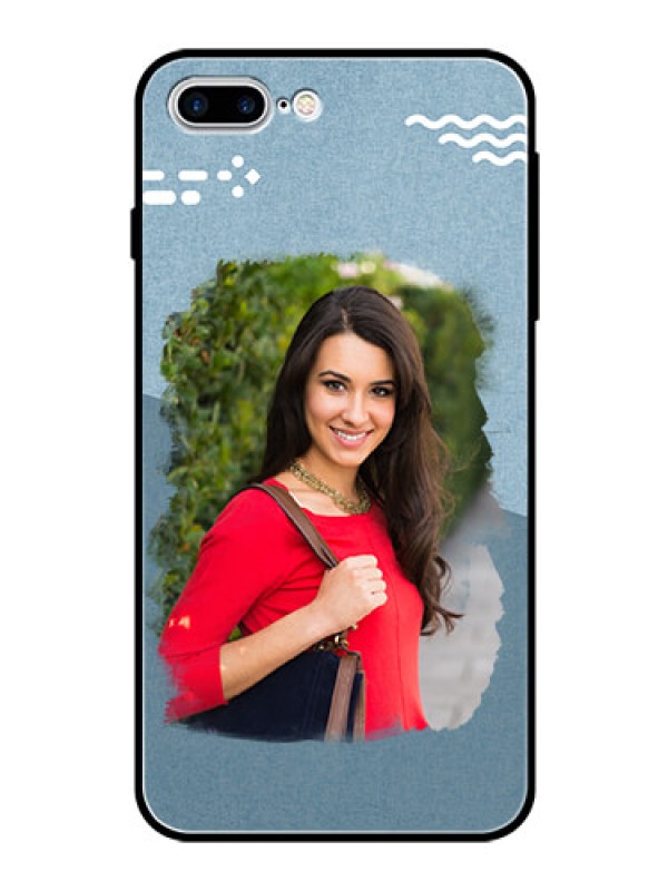 Custom Apple iPhone 8 Plus Custom Glass Mobile Case  - Grunge Line Art Design