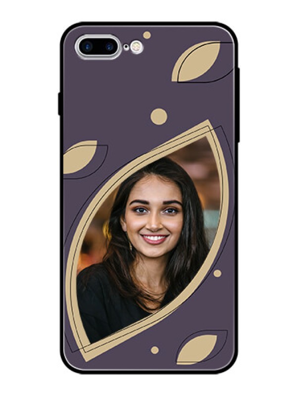 Custom iPhone 8 Plus Custom Glass Mobile Case - Falling Leaf Design
