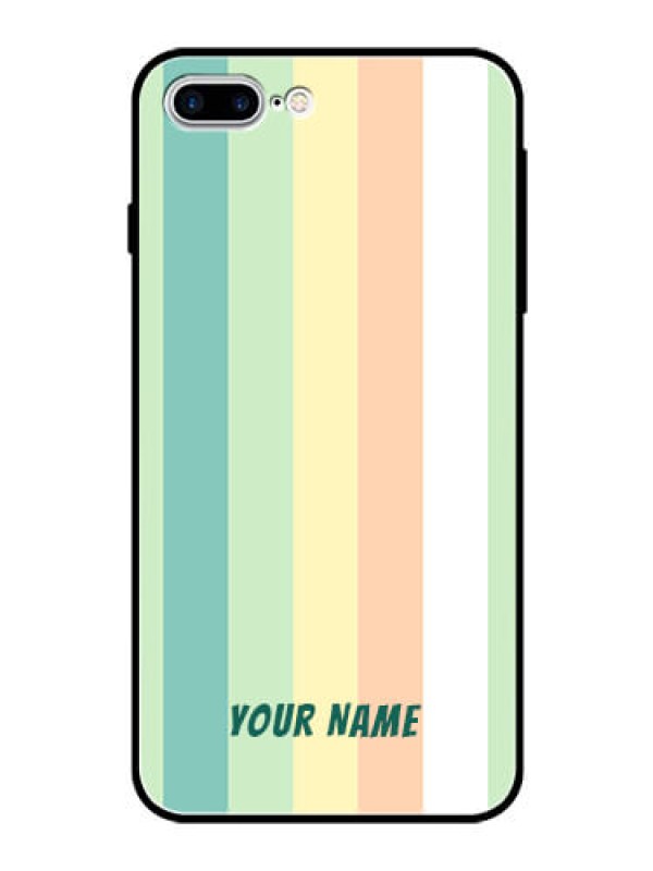 Custom iPhone 8 Plus Photo Printing on Glass Case - Multi-colour Stripes Design
