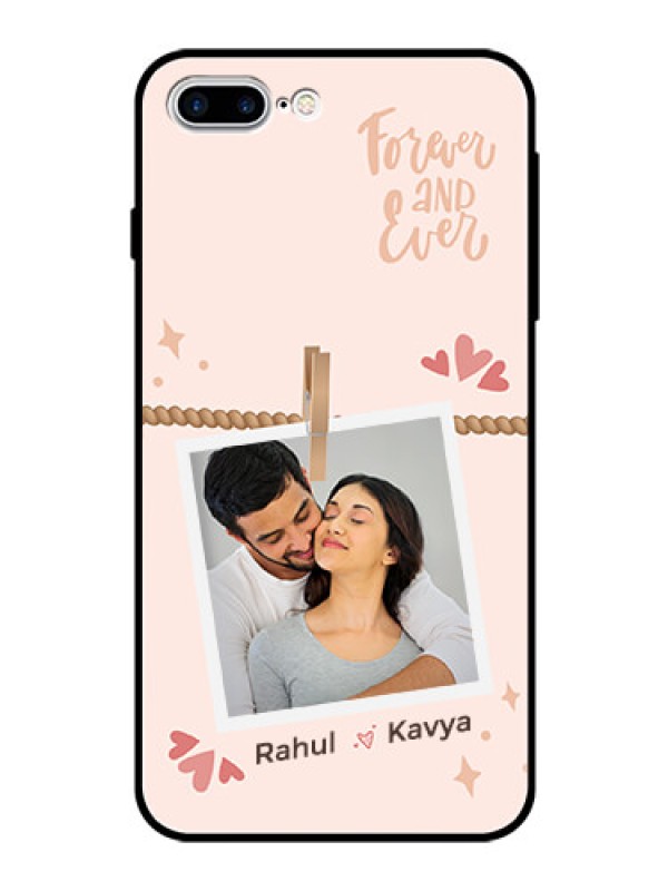 Custom iPhone 8 Plus Custom Glass Phone Case - Forever and ever love Design