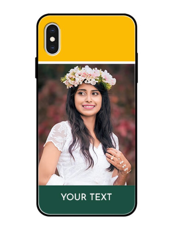 Custom Apple iPhone XS Max Photo Printing on Glass Case  - Love You Design