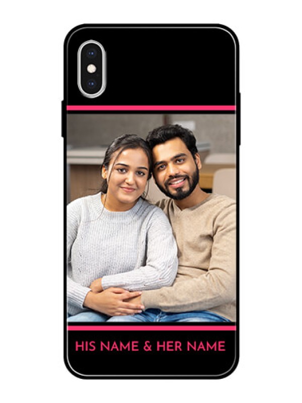 Custom Apple iPhone XS Max Custom Glass Mobile Case  - with Add Text Design