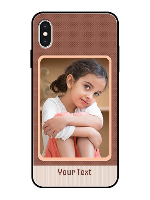 Custom Apple iPhone XS Max Custom Glass Phone Case  - Simple Pic Upload Design