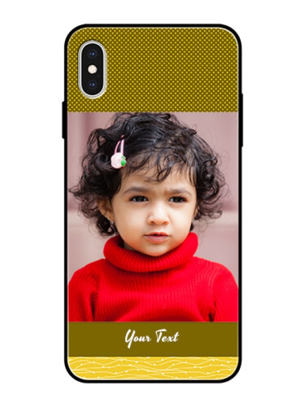 Custom Apple iPhone XS Max Custom Glass Phone Case  - Simple Green Color Design