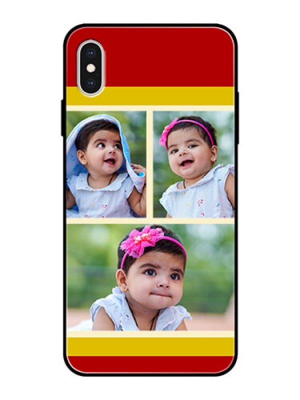 Custom Apple iPhone XS Max Custom Glass Mobile Case  - Multiple Pic Upload Design
