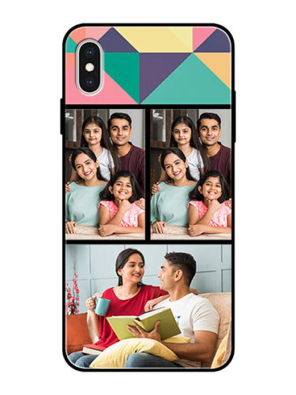 Custom Apple iPhone XS Max Custom Glass Phone Case  - Bulk Pic Upload Design