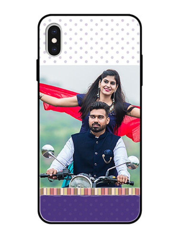 Custom Apple iPhone XS Max Photo Printing on Glass Case  - Cute Family Design