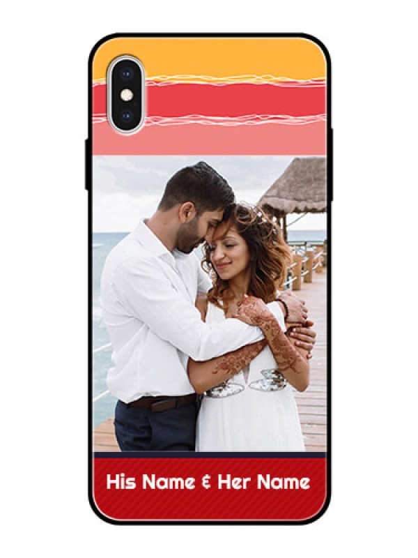 Custom Apple iPhone XS Max Custom Glass Mobile Case  - Colorful Case Design