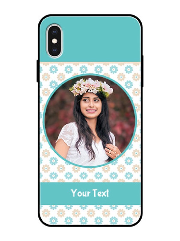 Custom Apple iPhone XS Max Custom Glass Mobile Case  - Beautiful Flowers Design