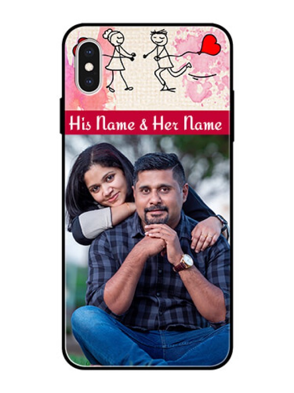 Custom Apple iPhone XS Max Photo Printing on Glass Case  - You and Me Case Design