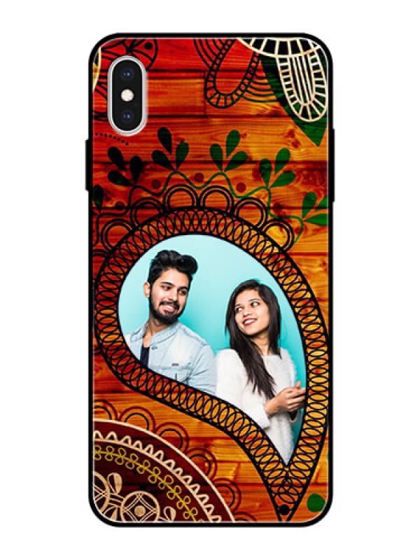 Custom Apple iPhone XS Max Personalized Glass Phone Case  - Abstract Colorful Design