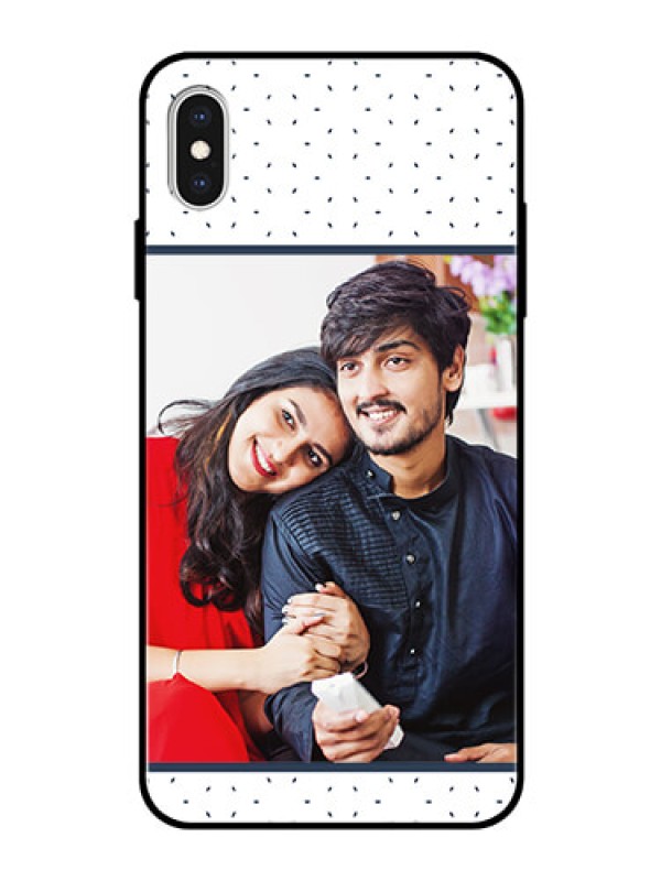 Custom Apple iPhone XS Max Personalized Glass Phone Case  - Premium Dot Design