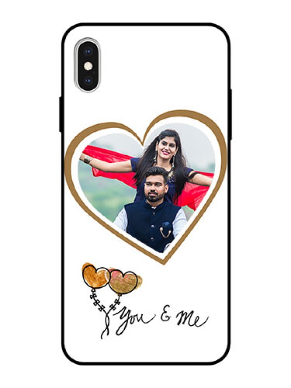 Custom Apple iPhone XS Max Custom Glass Mobile Case  - You & Me Design