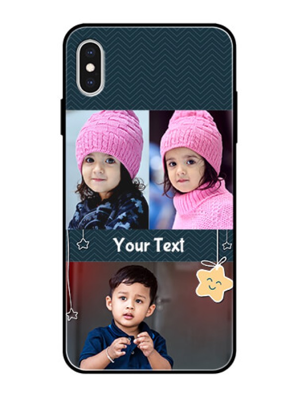 Custom Apple iPhone XS Max Custom Glass Mobile Case  - Hanging Stars Design