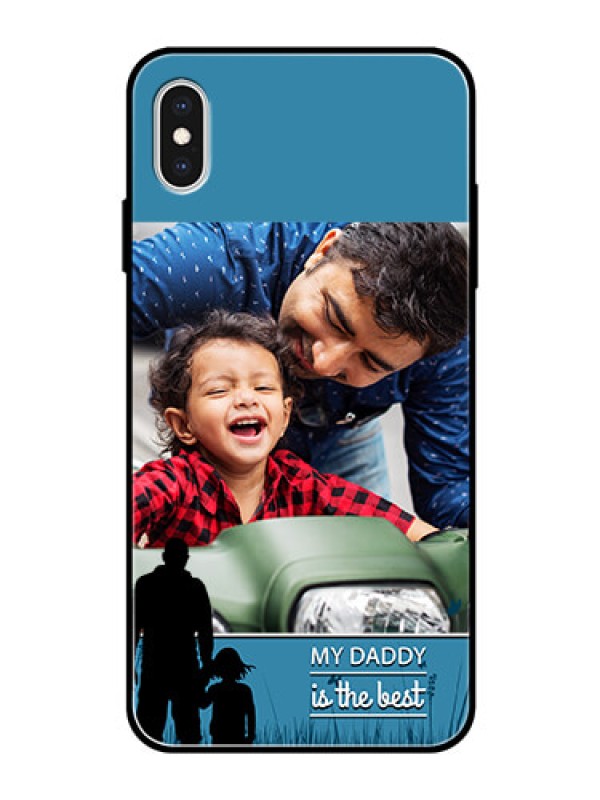 Custom Apple iPhone XS Max Custom Glass Mobile Case  - Best dad design 