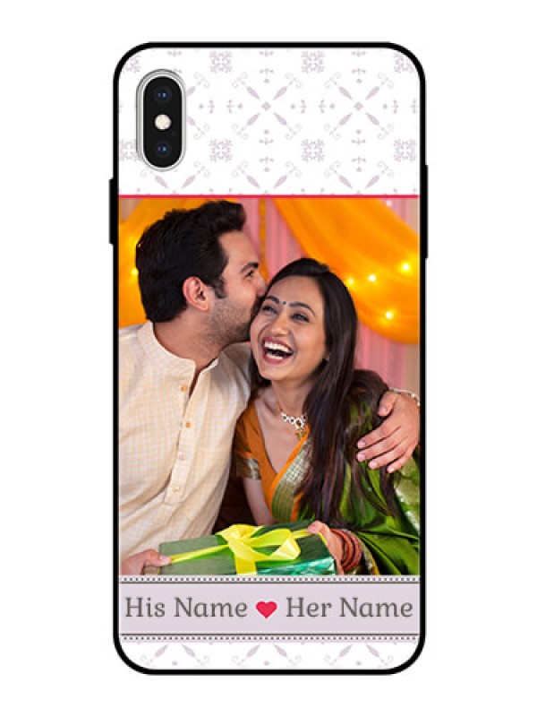 Custom Apple iPhone XS Max Custom Glass Mobile Case  - with Photo and Ethnic Design
