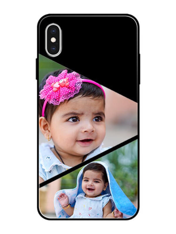Custom Apple iPhone XS Max Custom Glass Phone Case  - Semi Cut Design