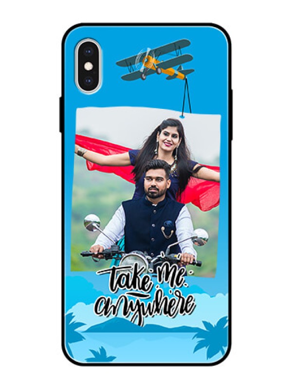 Custom Apple iPhone XS Max Custom Glass Mobile Case  - Traveller Design 