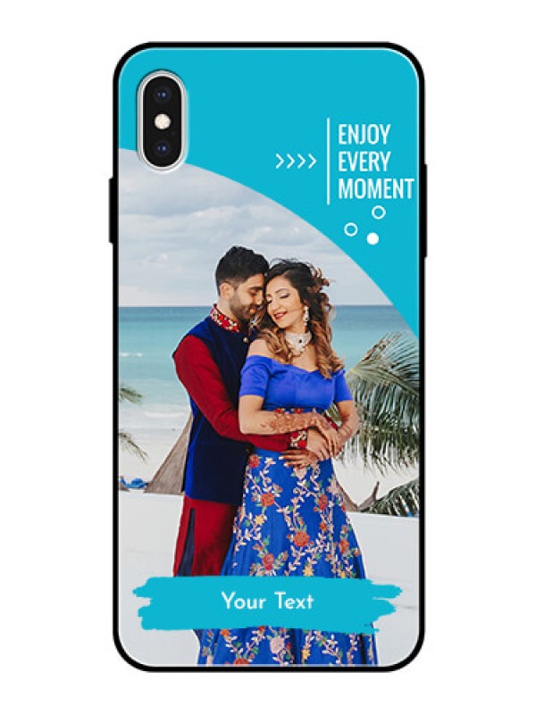 Custom Apple iPhone XS Max Custom Glass Mobile Case  - Happy Moment Design