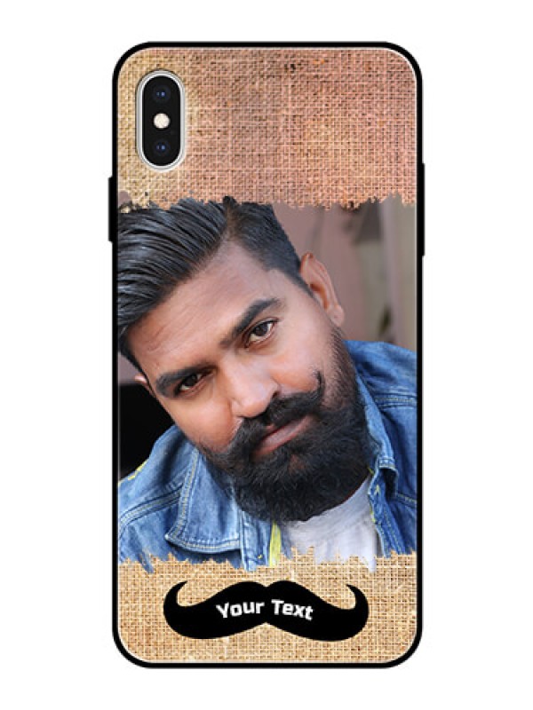 Custom Apple iPhone XS Max Personalized Glass Phone Case  - with Texture Design