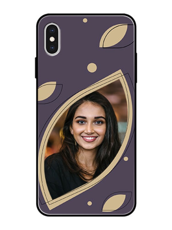 Custom iPhone Xs Max Custom Glass Mobile Case - Falling Leaf Design