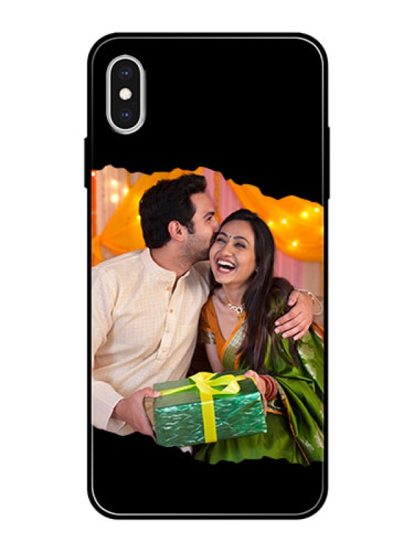 Custom iPhone Xs Max Custom Glass Phone Case - Tear-off Design